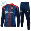 Barcelona Trainings Sweatshirt Quarter-zip 2024-25 Grijze - Kids
